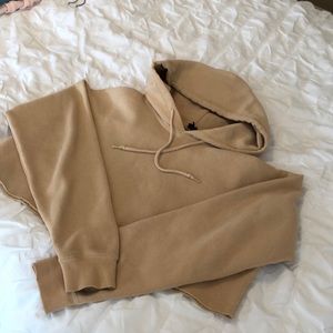 Tan cropped hoodie